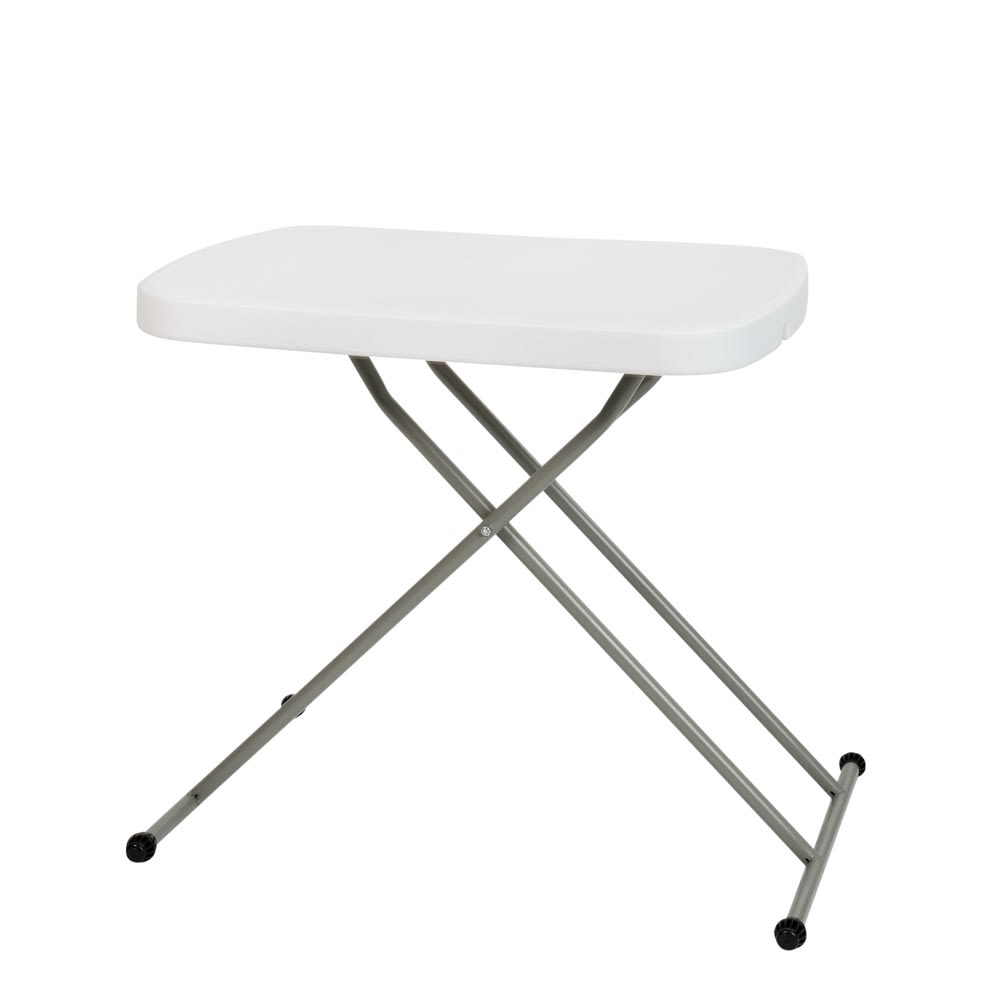 Flash Furniture DAD-YCZ-66X-GW-GG 25 1/2" Rectangular Folding Table w/ Granite White Plastic Top, 21" to 27"H