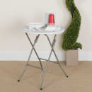 Flash Furniture DAD-YCZ-80R-1-SM-GW-GG 24" Round Folding Table w/ Granite White Plastic Top, 29 3/8"H thumbnail 6