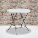 Flash Furniture DAD-YCZ-80R-GW-GG 31 1/2" Round Folding Table w/ Granite White Plastic Top, 30"H thumbnail 8