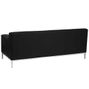 Flash Furniture ZB-DEFINITY-8009-SOFA-BK-GG 75 1/4" Sofa w/ Black LeatherSoft Upholstery - Stainless Steel Legs & Frame thumbnail 2