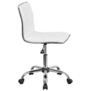 Flash Furniture DS-512B-WH-GG Swivel Task Chair w/ White Vinyl Back & Seat - Chrome Base w/ Casters thumbnail 4