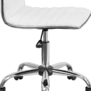 Flash Furniture DS-512B-WH-GG Swivel Task Chair w/ White Vinyl Back & Seat - Chrome Base w/ Casters thumbnail 8