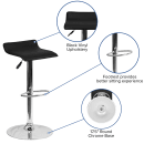 Flash Furniture DS-801-CONT-BK-GG Swivel Bar Stool w/ Low Back & Black Vinyl Seat, Chrome thumbnail 6