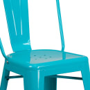 Flash Furniture ET-3534-24-CB-GG Counter Height Bar Stool w/ Curved Back & Metal Seat, Crystal Teal Blue thumbnail 7
