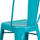Flash Furniture ET-3534-24-CB-GG Counter Height Bar Stool w/ Curved Back & Metal Seat, Crystal Teal Blue thumbnail 8
