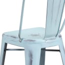 Flash Furniture ET-3534-24-DB-GG Counter Height Bar Stool w/ Curved Back & Metal Seat, Distressed Green Blue thumbnail 8