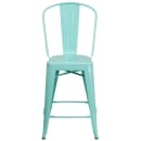 Flash Furniture ET-3534-24-MINT-GG Counter Height Bar Stool w/ Curved Back & Metal Seat, Mint thumbnail 5