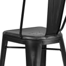 Flash Furniture ET-3534-30-BK-GG Bar Stool w/ Curved Back & Metal Seat, Distressed Black thumbnail 8