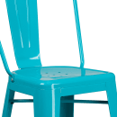 Flash Furniture ET-3534-30-CB-GG Bar Stool w/ Curved Back & Metal Seat, Crystal Teal Blue thumbnail 7