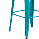 Flash Furniture ET-3534-30-CB-GG Bar Stool w/ Curved Back & Metal Seat, Crystal Teal Blue thumbnail 8