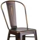 Flash Furniture ET-3534-30-COP-GG Bar Stool w/ Curved Back & Metal Seat, Distressed Copper thumbnail 7