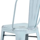 Flash Furniture ET-3534-30-DB-GG Bar Stool w/ Curved Back & Metal Seat, Distressed Green Blue thumbnail 8