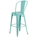 Flash Furniture ET-3534-30-MINT-GG Bar Stool w/ Curved Back & Metal Seat, Mint thumbnail 4