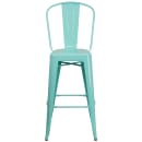 Flash Furniture ET-3534-30-MINT-GG Bar Stool w/ Curved Back & Metal Seat, Mint thumbnail 5
