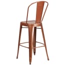 Flash Furniture ET-3534-30-POC-GG Bar Stool w/ Curved Back & Metal Seat, Copper thumbnail 4