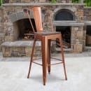 Flash Furniture ET-3534-30-POC-WD-GG Bar Stool w/ Curved Back & Wood Seat, Copper thumbnail 5