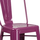 Flash Furniture ET-3534-30-PUR-GG Bar Stool w/ Curved Back & Metal Seat, Purple thumbnail 7