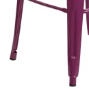 Flash Furniture ET-3534-30-PUR-GG Bar Stool w/ Curved Back & Metal Seat, Purple thumbnail 8