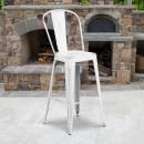 Flash Furniture ET-3534-30-WH-GG Bar Stool w/ Curved Back & Metal Seat, Distressed White thumbnail 9