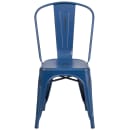 Flash Furniture ET-3534-AB-GG Stacking Chair w/ Vertical Slat Back - Distressed Metal, Antique Blue thumbnail 5