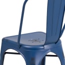 Flash Furniture ET-3534-AB-GG Stacking Chair w/ Vertical Slat Back - Distressed Metal, Antique Blue thumbnail 8