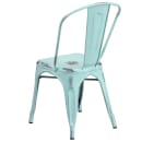Flash Furniture ET-3534-DB-GG Stacking Chair w/ Vertical Slat Back - Distressed Metal, Blue Green thumbnail 4