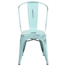 Flash Furniture ET-3534-DB-GG Stacking Chair w/ Vertical Slat Back - Distressed Metal, Blue Green thumbnail 5