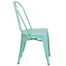 Flash Furniture ET-3534-MINT-GG Stacking Chair w/ Vertical Slat Back - Metal, Mint thumbnail 3