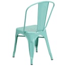Flash Furniture ET-3534-MINT-GG Stacking Chair w/ Vertical Slat Back - Metal, Mint thumbnail 4