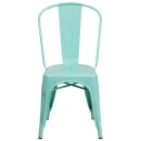 Flash Furniture ET-3534-MINT-GG Stacking Chair w/ Vertical Slat Back - Metal, Mint thumbnail 5
