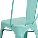 Flash Furniture ET-3534-MINT-GG Stacking Chair w/ Vertical Slat Back - Metal, Mint thumbnail 8