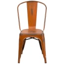 Flash Furniture ET-3534-OR-GG Stacking Chair w/ Vertical Slat Back - Distressed Metal, Orange thumbnail 5