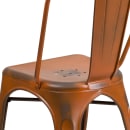 Flash Furniture ET-3534-OR-GG Stacking Chair w/ Vertical Slat Back - Distressed Metal, Orange thumbnail 8