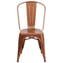 Flash Furniture ET-3534-POC-GG Stacking Chair w/ Vertical Slat Back - Metal, Copper thumbnail 5