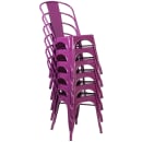 Flash Furniture ET-3534-PUR-GG Stacking Chair w/ Vertical Slat Back - Metal, Purple thumbnail 11