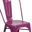 Flash Furniture ET-3534-PUR-GG Stacking Chair w/ Vertical Slat Back - Metal, Purple thumbnail 7
