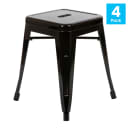 Flash Furniture ET-BT3503-18-BLK-GG Stacking Backless Dining Stool - Iron, Black thumbnail 4