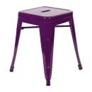 Flash Furniture ET-BT3503-18-PR-GG Stacking Backless Dining Stool - Iron, Purple thumbnail 5