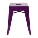 Flash Furniture ET-BT3503-18-PR-GG Stacking Backless Dining Stool - Iron, Purple thumbnail 6