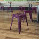 Flash Furniture ET-BT3503-18-PR-GG Stacking Backless Dining Stool - Iron, Purple thumbnail 9