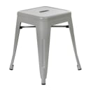 Flash Furniture ET-BT3503-18-SIL-GG Stacking Backless Dining Stool - Iron, Silver thumbnail 5