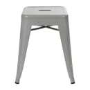 Flash Furniture ET-BT3503-18-SIL-GG Stacking Backless Dining Stool - Iron, Silver thumbnail 6