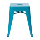 Flash Furniture ET-BT3503-18-TL-GG Stacking Backless Dining Stool - Iron, Teal thumbnail 6