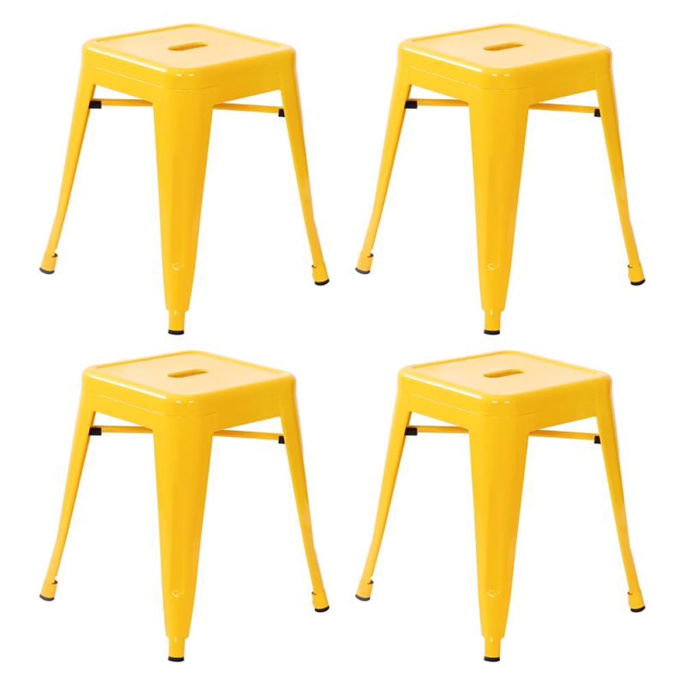 Flash Furniture ET-BT3503-18-YL-GG Stacking Backless Dining Stool - Iron, Yellow