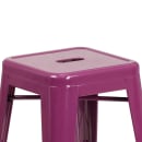 Flash Furniture ET-BT3503-24-PUR-GG Counter Height Backless Bar Stool w/ Metal Seat, Purple thumbnail 4