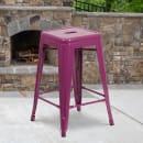 Flash Furniture ET-BT3503-24-PUR-GG Counter Height Backless Bar Stool w/ Metal Seat, Purple thumbnail 6