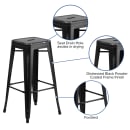 Flash Furniture ET-BT3503-30-BK-GG Backless Bar Stool w/ Metal Seat, Distressed Black thumbnail 3