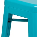 Flash Furniture ET-BT3503-30-CB-GG Backless Bar Stool w/ Metal Seat, Crystal Teal Blue thumbnail 5