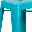 Flash Furniture ET-BT3503-30-CB-GG Backless Bar Stool w/ Metal Seat, Crystal Teal Blue thumbnail 7
