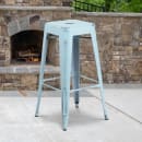 Flash Furniture ET-BT3503-30-DB-GG Backless Bar Stool w/ Metal Seat, Distressed Green Blue thumbnail 6